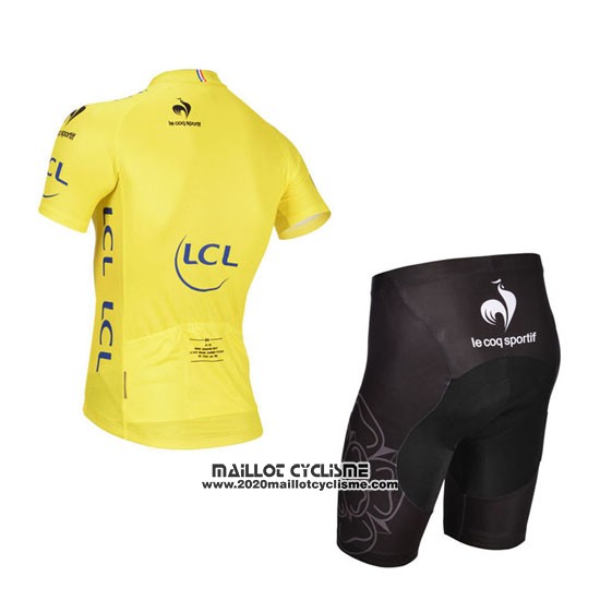 2014 Maillot Ciclismo Tour de France Jaune Manches Courtes et Cuissard